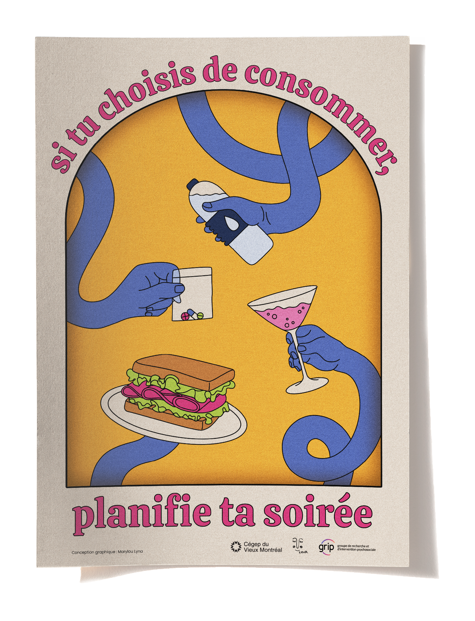 Affiche de sensibilisation aux dépendances