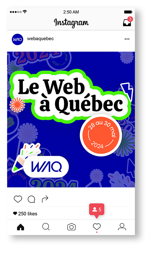 publication instagram pour le web à Québec